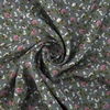 Ткань на отрез штапель 150 см 20015 Розовые цветы на сером фото