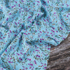 Ткань на отрез штапель 145 см 20035 Цветочный блюз цвет голубой фото