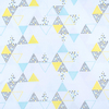 Ткань на отрез интерлок пенье Большие треугольники голубой 5708-17 фото