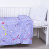 Постельное белье в детскую кроватку из поплина 10943/1 Балерина с простыней на резинке фото