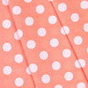 Ткань на отрез бязь плательная 150 см 1422/24 персиковый фон белый горох фото