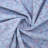 Ткань на отрез кулирка 2371-V7 Веточки цвет голубой фото