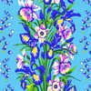 Ткань на отрез вафельное полотно 45 см 144 гр/м2 1589/3 Цветы на голубом фото