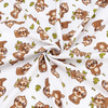 Ткань на отрез интерлок Ленивец цвет белый фото