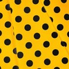 Ткань на отрез бязь плательная 150 см 1422/4 желтый фон черный горох фото