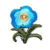 Аппликации термо С061-7 (5,0х4,0) Цветок цвет голубой фото