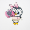 Нашивка Пингвиненок с фотоаппаратом 3D 17*14см фото