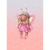 Ткань на отрез перкаль детский 112/150 см 05 Миланья с крыльями цвет розовый фото