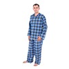 Пижама мужская фланель клетка 64-66 цвет синий фото