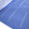 Ткань на отрез лен купонный волна цвет голубой фото
