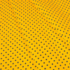 Ткань на отрез бязь плательная 150 см 1359/4 желтый фон черный горох фото