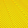 Ткань на отрез бязь плательная 150 см 1359/5 лимонный фон черный горох фото