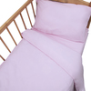 Постельное белье в детскую кроватку из сатина с простыней на резинке Розовый фото