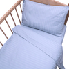Постельное белье в детскую кроватку из страйп-сатина Голубой фото