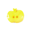Пуговица детская на два прокола Яблоко 15 мм цвет желтый упаковка 24 шт фото