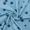 Ткань на отрез кулирка 1100-V27 Звезды цвет голубой фото