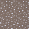 Ткань на отрез бязь плательная 150 см 7174/5 Звезды цвет кофе фото
