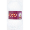 Coco 3851 100% мерсеризованный хлопок 50гр 240м (Индия) цвет белый фото