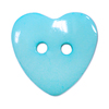 Пуговица детская на два прокола Сердце 14 мм цвет св-голубой упаковка 24 шт фото