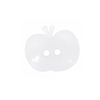 Пуговица детская на два прокола Яблоко 15 мм цвет белый упаковка 24 шт фото