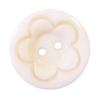 Пуговица детская на два прокола кругл Цветок 18 мм цвет бежевый упаковка 24 шт фото