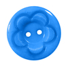 Пуговица детская на два прокола кругл Цветок 18 мм цвет голубой упаковка 24 шт фото