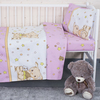 Постельное белье в детскую кроватку из бязи 8071/3 Друзья цвет розовый фото