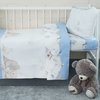 Постельное белье в детскую кроватку из бязи 8077 Птенчики цвет голубой фото