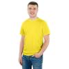 Мужская однотонная футболка цвет желтый 48 фото