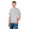 Мужская однотонная футболка цвет светло-серый 52 фото