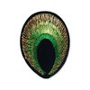Аппликации термо 3852-1 (4х5,5) Павлиний глаз цвет зеленый упаковка 5 шт фото