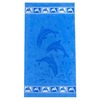 Полотенце махровое Дельфины 50/90 см цвет голубой фото