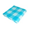 Одеяло детское байковое жаккардовое Клетка 140/100 см синий/голубой фото