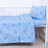 Постельное белье в детскую кроватку из бязи 366/1 Жирафики цвет голубой ГОСТ фото