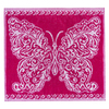 Салфетка махровая 3878 Бабочка ажурная 30/30 см цвет малина фото