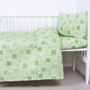 Постельное белье в детскую кроватку из бязи 120гр/м2 с нав.40/60 366/2 Жирафики цвет зеленый (Б) фото