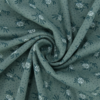 Ткань на отрез кулирка 2351-V7 Цветы на зеленом фото