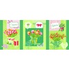 Набор вафельных полотенец 3 шт 50/60 см 449/2 Тюльпаны цвет зеленый фото
