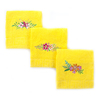 Махровое полотенце с вышивкой Цветы 40/70 см цвет лимонный фото