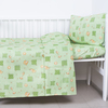 Постельное белье в детскую кроватку из бязи 366/2 Жирафики зеленый ГОСТ фото