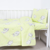 Постельное белье в детскую кроватку из бязи 1285/3 Мамонтенок зеленый ГОСТ фото