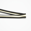 Лампасы №152 черный желтые полосы с перфорацией 3см 1 метр фото
