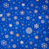 Ткань на отрез вафельное полотно набивное 150 см 35033/3 Снежинки цвет синий фото