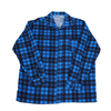 Рубашка мужская фланель клетка 44-46 цвет синий модель 1 фото