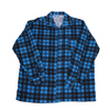Рубашка мужская фланель клетка 56-58 цвет синий модель 4 фото