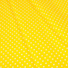 Ткань на отрез бязь плательная 150 см 1359/21 желтый фон белый горох фото