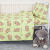 Постельное белье в детскую кроватку из бязи 1286/1 Соня зеленый фото