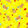 Ткань на отрез бязь ГОСТ детская 150 см 350/5 Мишки цвет желтый фото