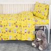 Постельное белье в детскую кроватку из бязи 1304/5 Лесная сказка желтый фото