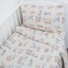 Постельное белье в детскую кроватку из перкаля 13042/3 Тедди с простыней на резинке фото